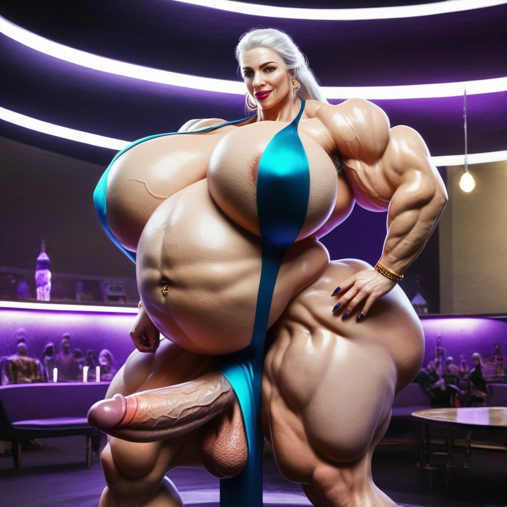 Nipples Piercings, Enourmously Huge Ass, Hyper Belly Hentai AI Porn