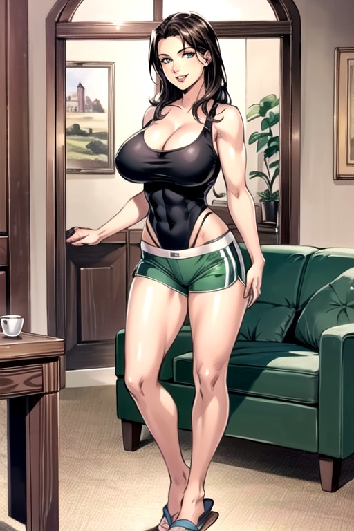Green Shorts, Estadounidense, Long Legs Porno IA
