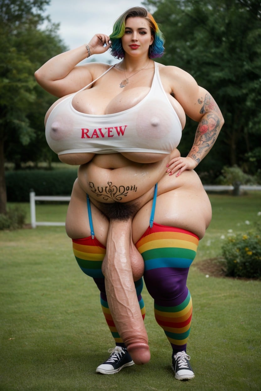 Bottom Heavy Body, Massive Ass, Gigantic Shemale AI Porn