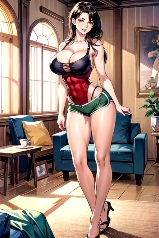 Shorts, Tall Woman, Long Legs AI Porn