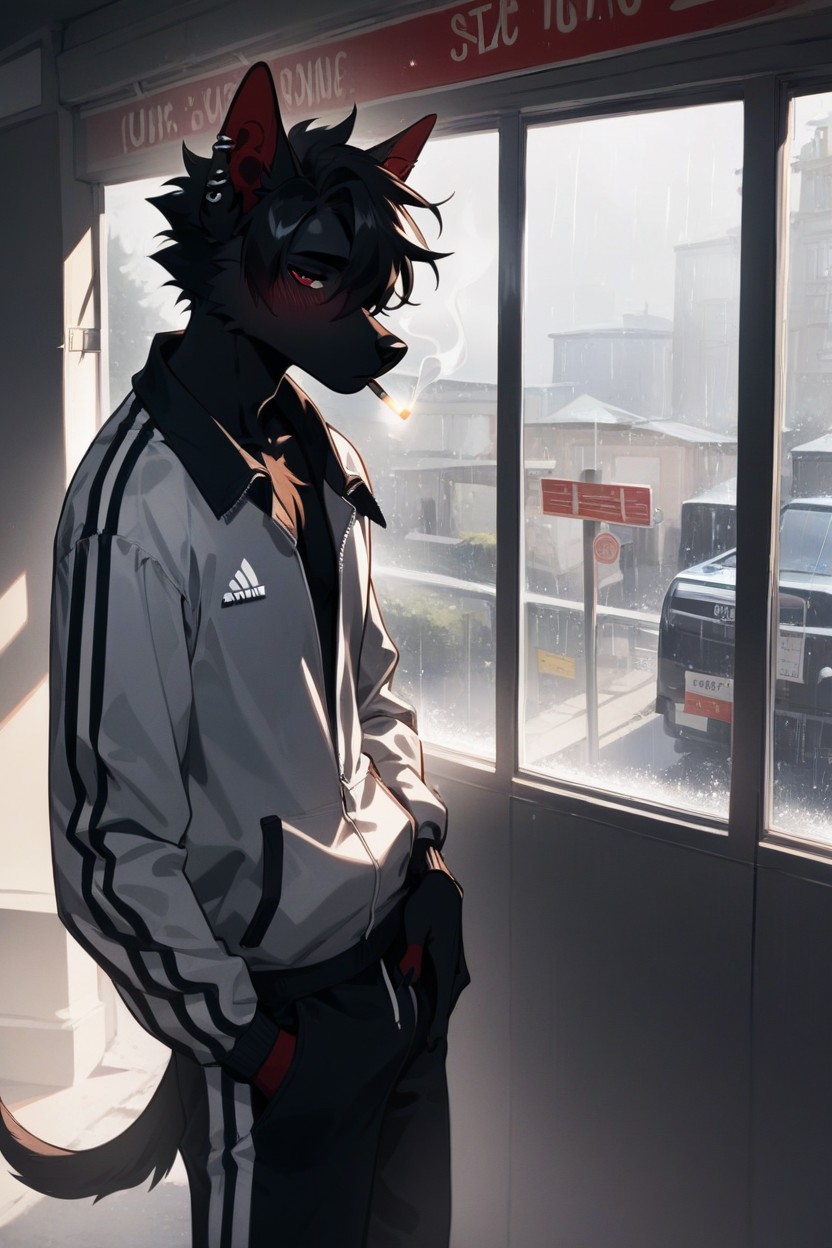 Stooping, Scruffy, Tired Face Furry AI Porn