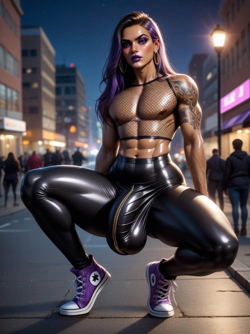 Long Bulge, Long Hair, Thick Thighs AI Gay Porn