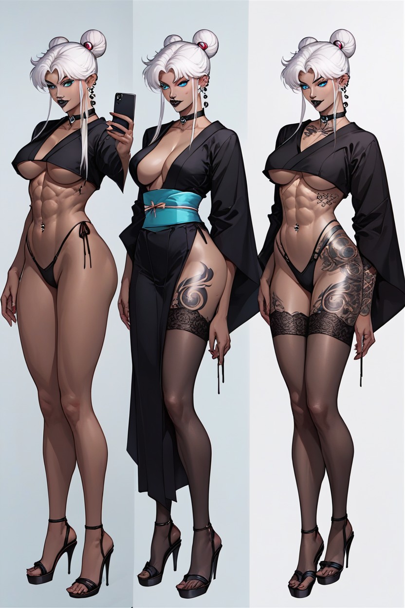 Abs, Selfie Goth, Choker AI Porn