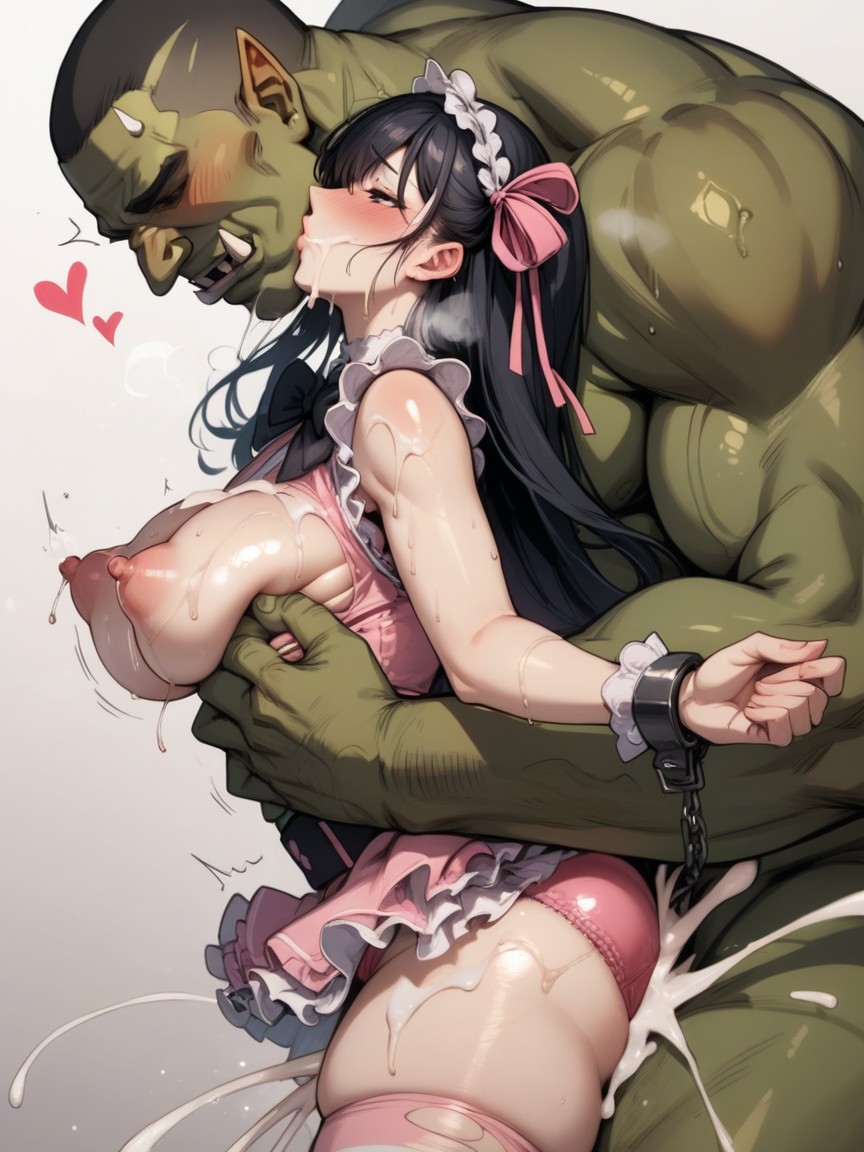 Black Hair, Black Eyes, Pink Outfits AI Porn