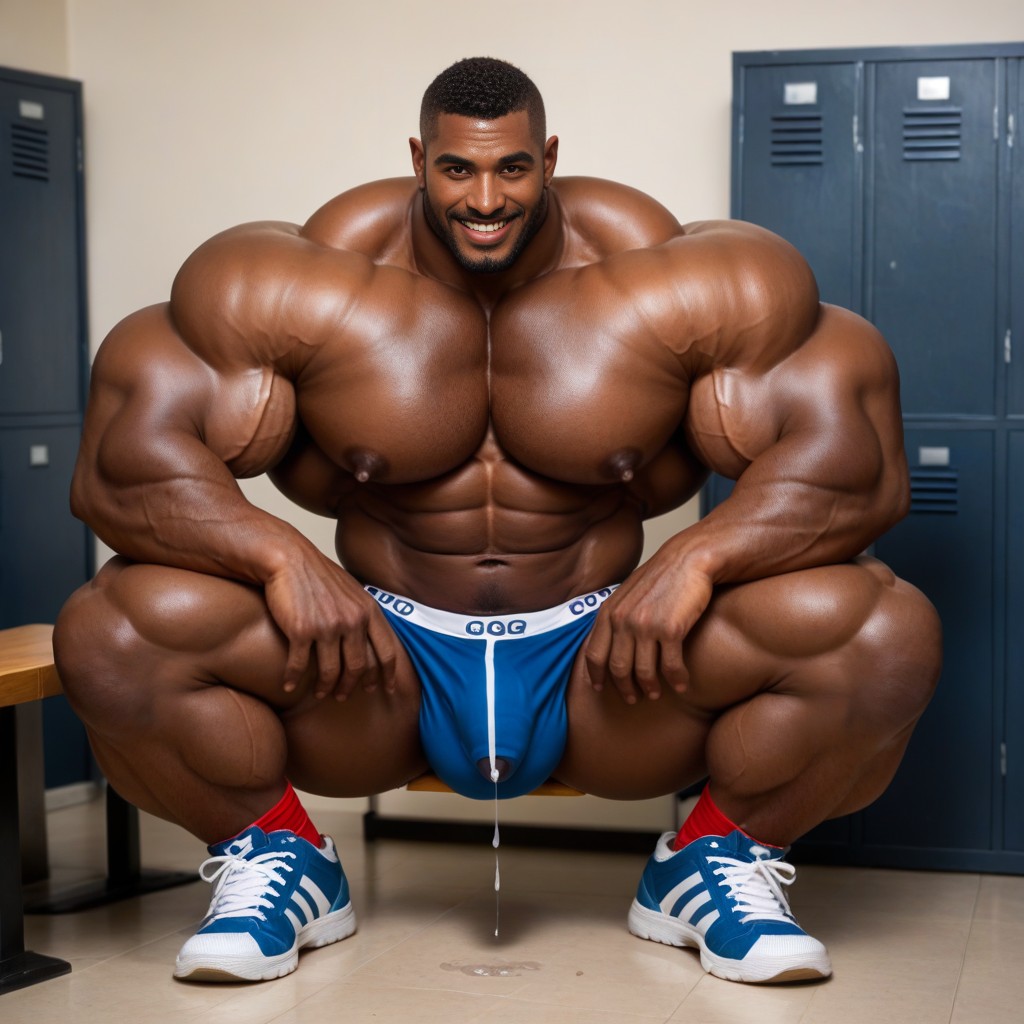 Extremely Muscular, African, Gigantic Cock AI Gay Porn