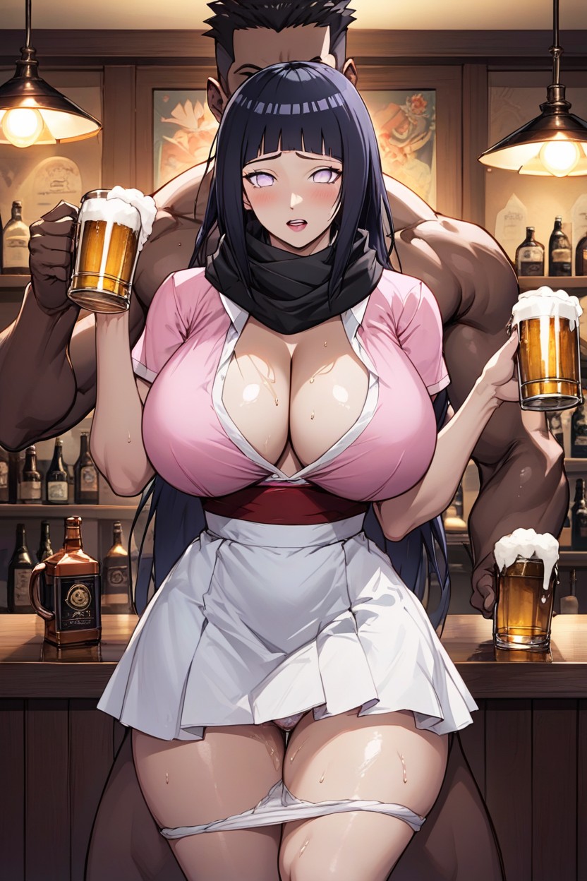 Round Thighs, Scarf Wrapped Around The Neck, Massive Breasts Hentai AI Porn