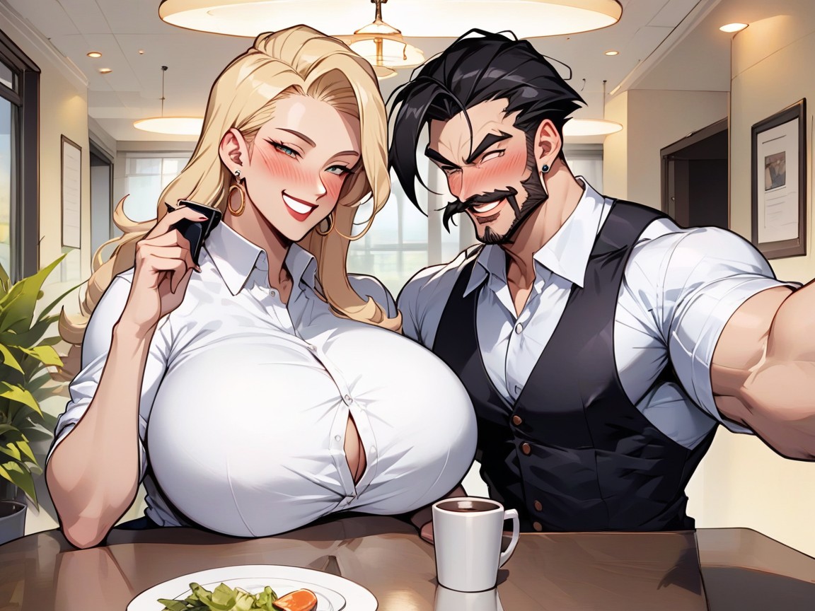 Face To Face, Restaurant, Multiway Shots AI Porn