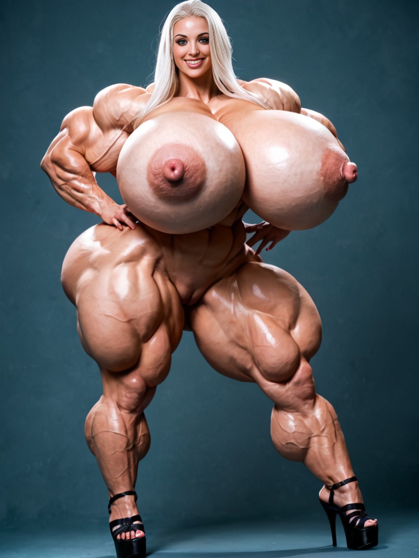 Happy, Hyper Areolas, Hyper Butt AI Porn