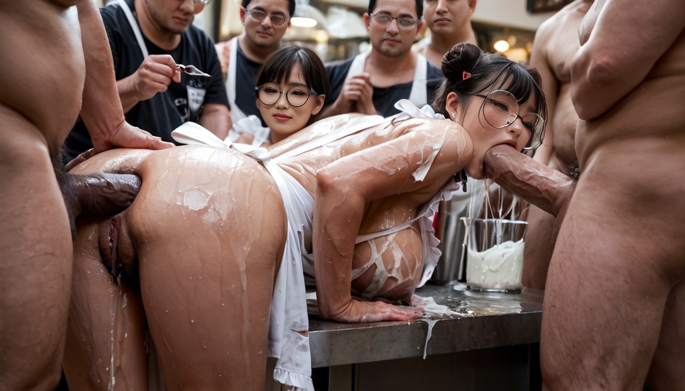 Cervix Gaping, Clenched Teeth, Men Gropping AI Porn