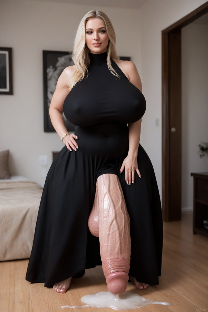 Tall, Massive Hyper Sagging Ballsack, Hyper Saggy Balls Shemale AI Porn