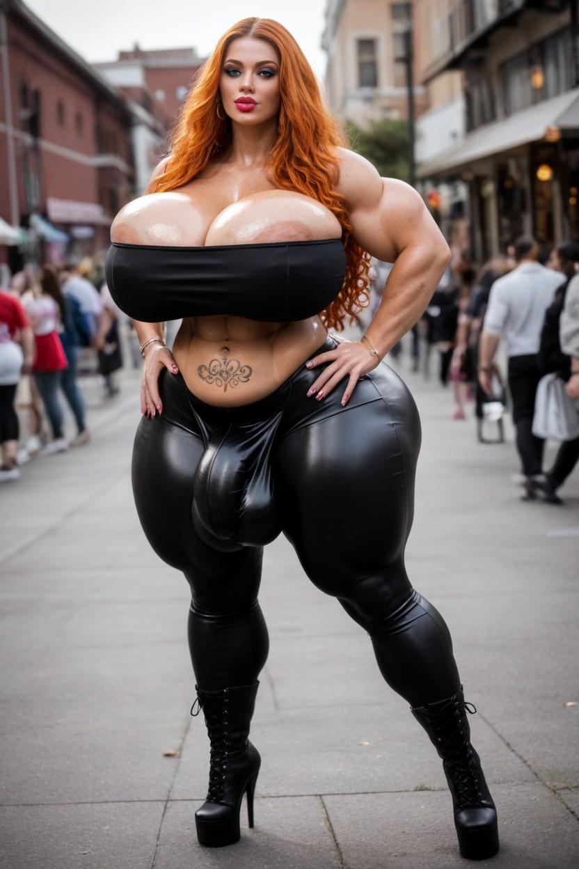 Modeling, Hour Glass Figure, Full Body Shemale AI Porn