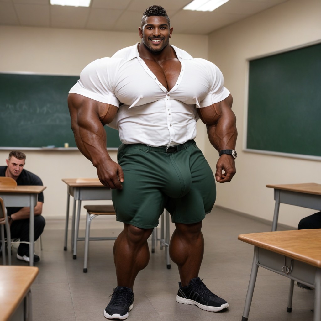 Hyper Muscle, Full Body Length, 1 Person AI Gay Porn