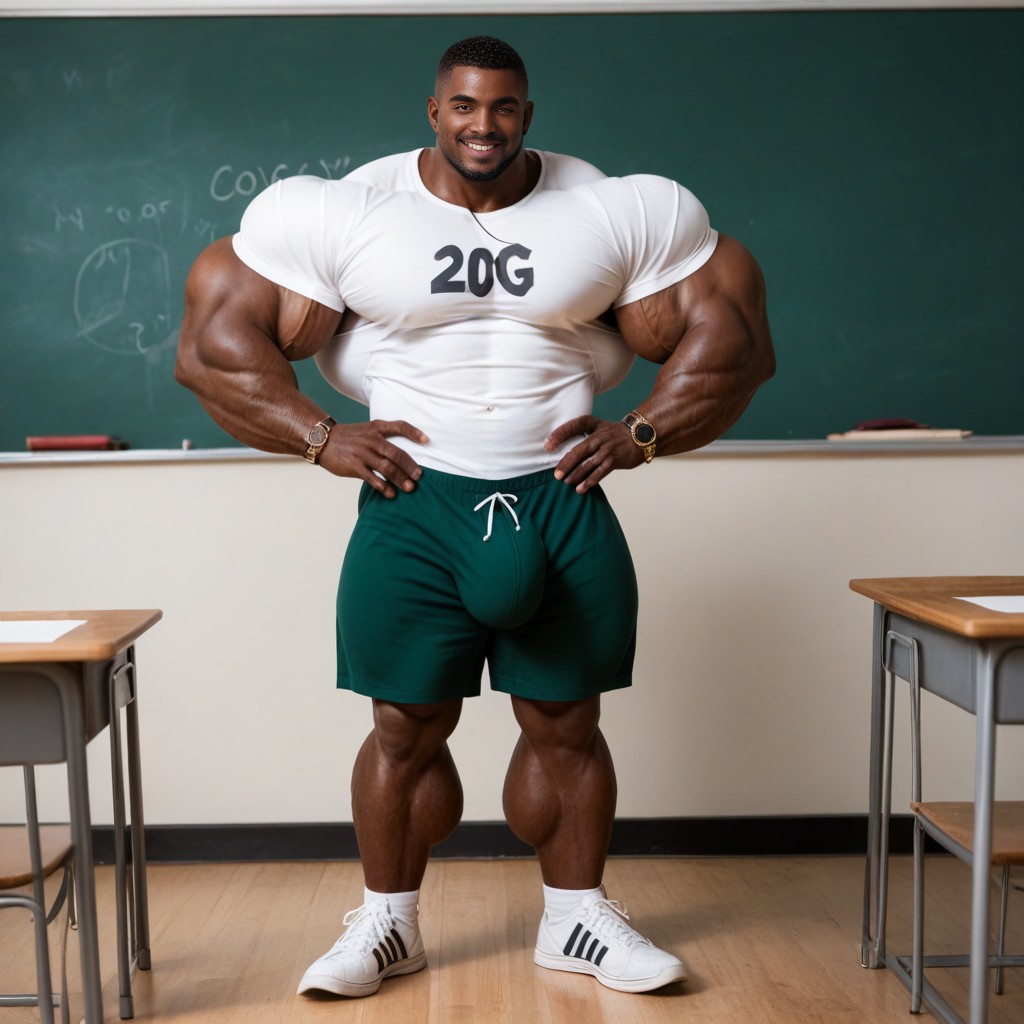1 Person, Extremely Huge Biceps, Full Body Shot AI Gay Porn