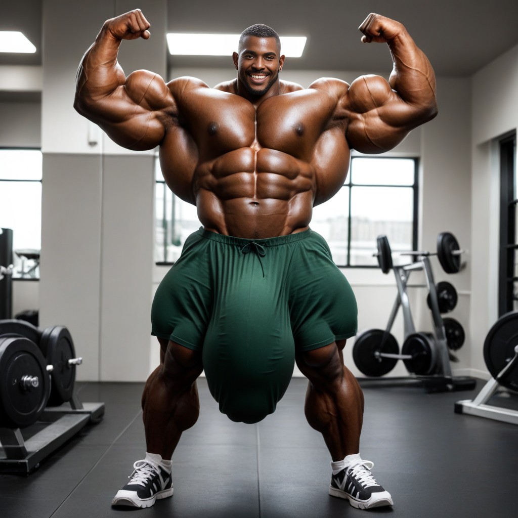 1 Person, Muscular Legs, Extreme Hyper Muscles AI Gay Porn