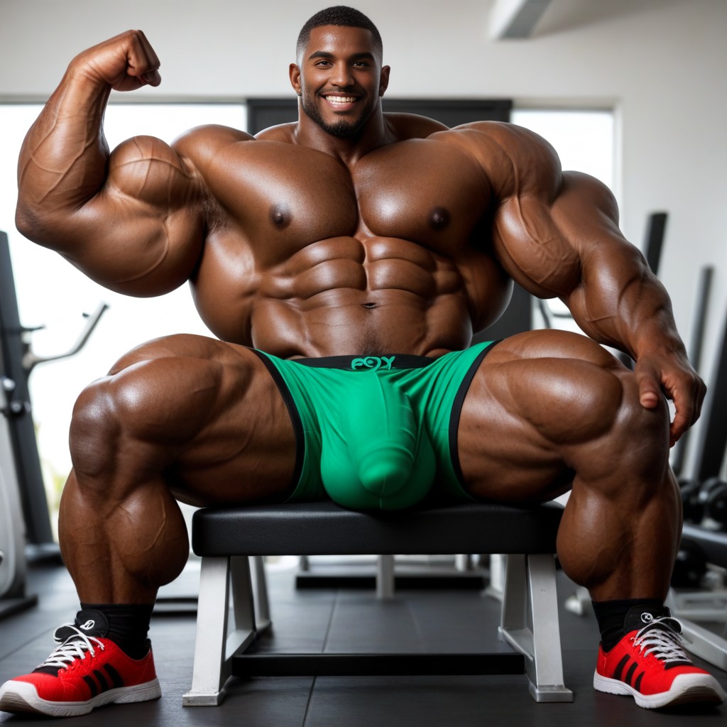 Muscle Growth, Huge Bulge, Massive Overdeveloped Muscles AI Gay Porn