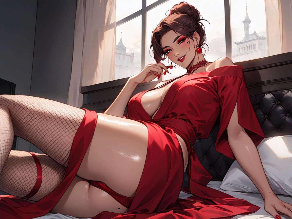 Straight Hips, Abdomen, Model Woman Hentai AI Porn