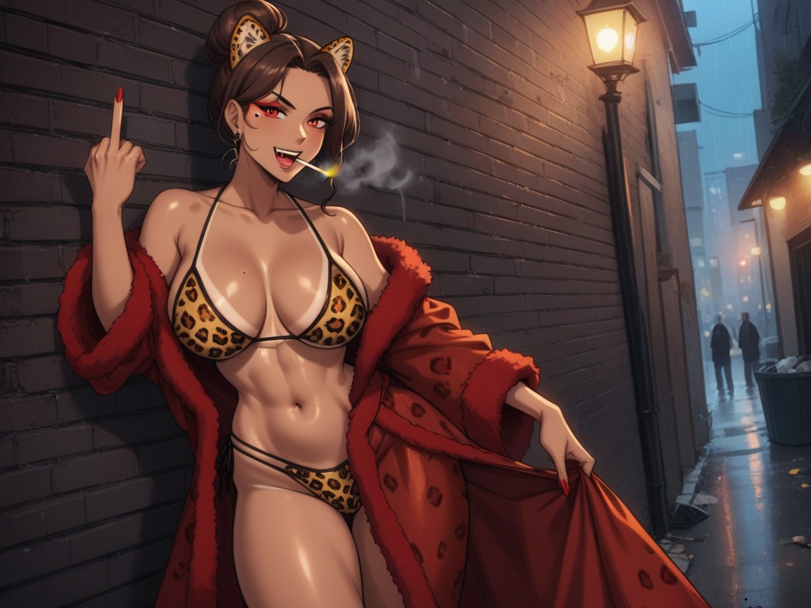 1 Person, Raining, Large Breast AI Porn