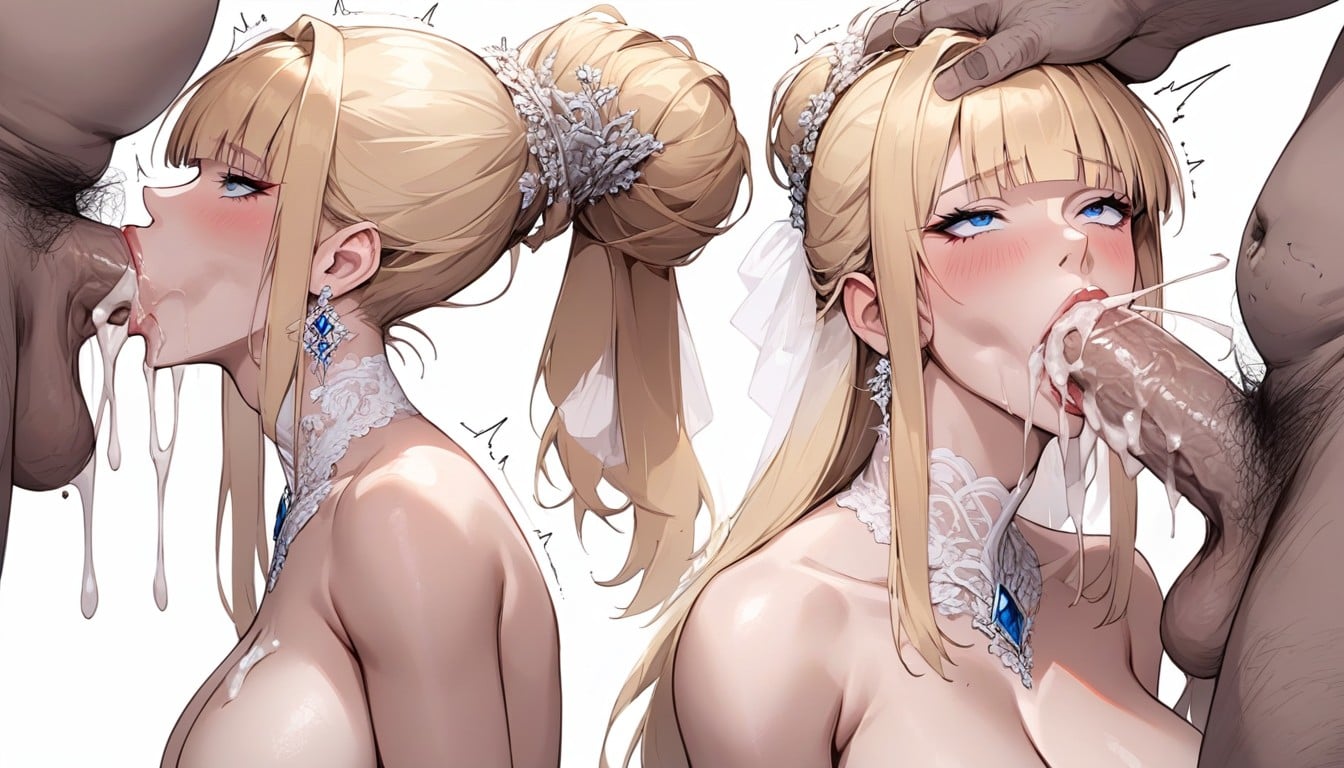 Perfect Breasts, Spitroast, Gorgeous Wedding Dress AI Porn
