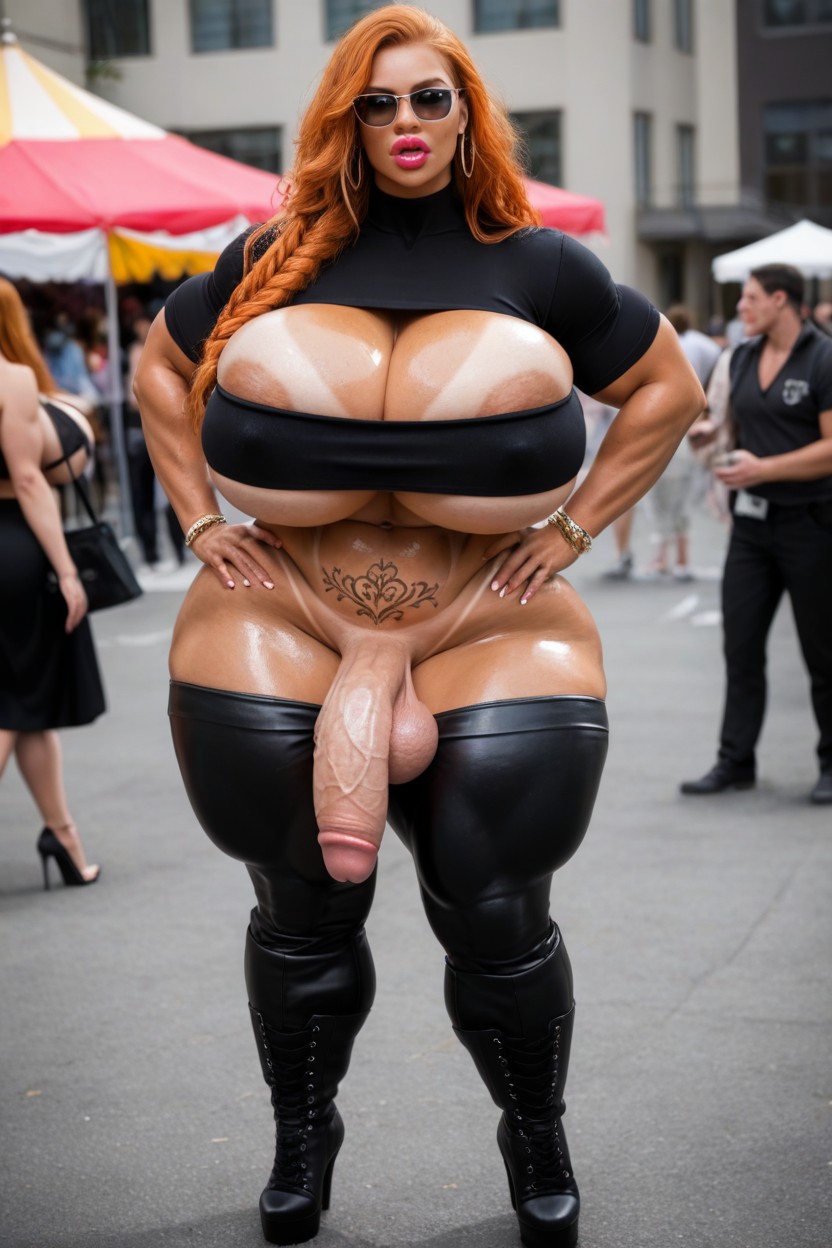 跨性別, Saggy Breasts, Full Body View 人妖AI黃片
