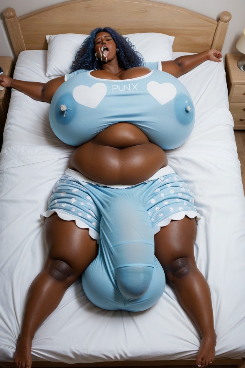 Lactation, Curly Hair Style, Gigantic Penis Size Shemale AI Porn