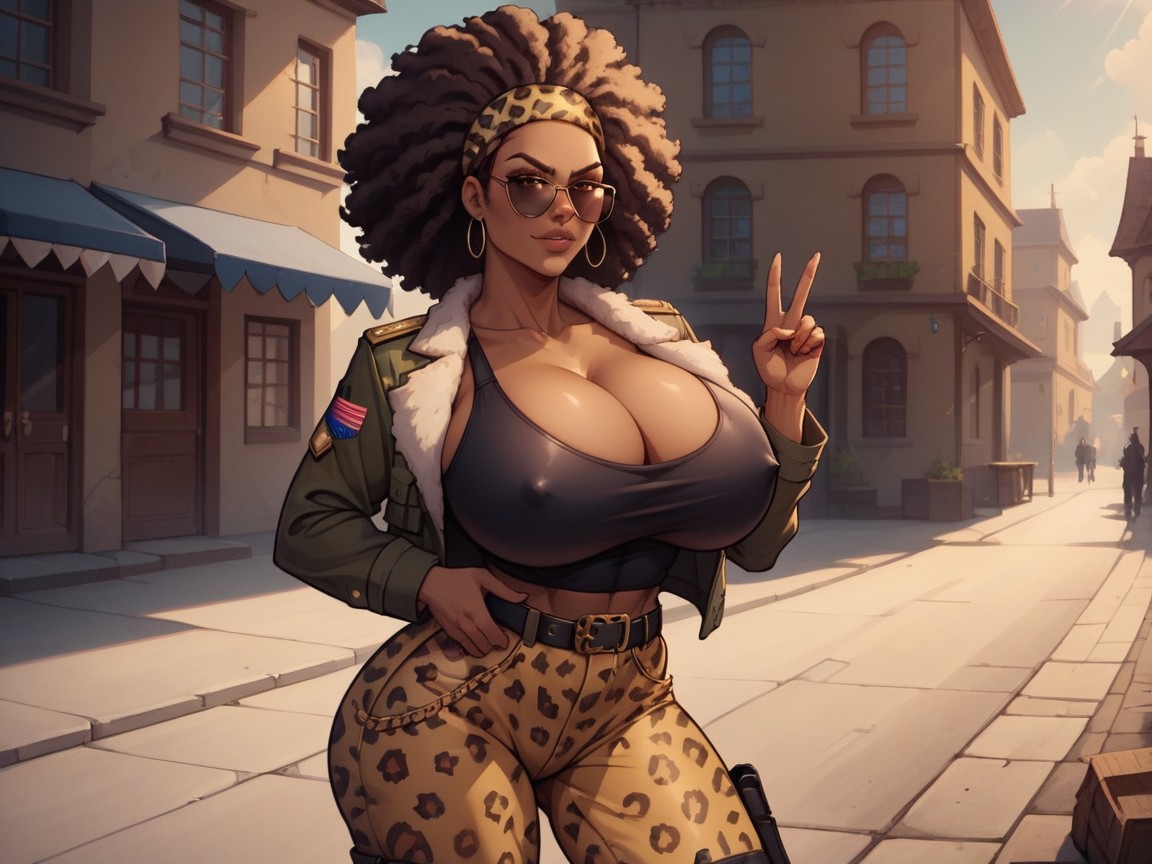 Afro, Ultra Detailed Clothes, Ass Width Hentai AI Porn