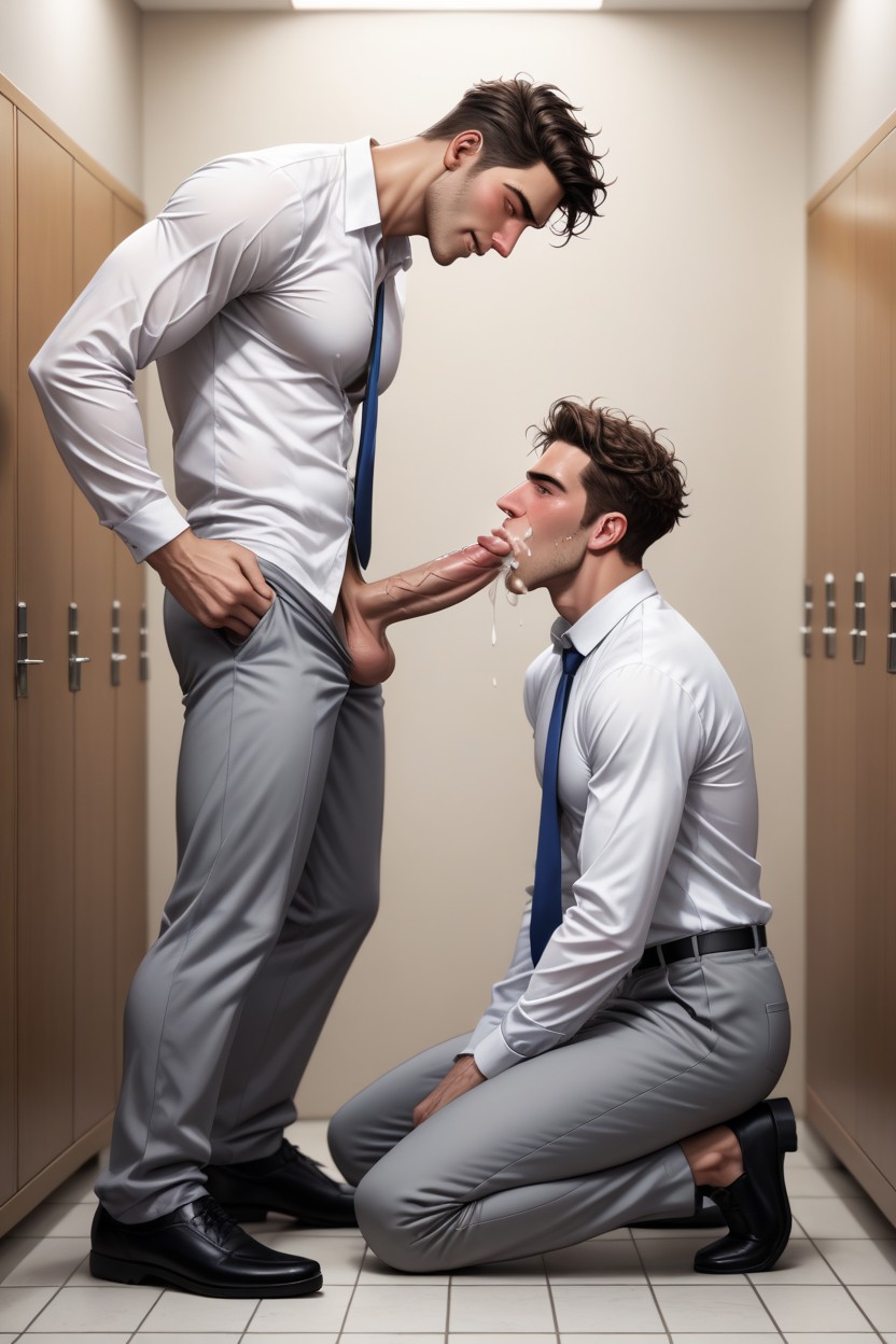 Men, Mouth Full Of Cum, 18+ AI Gay Porn