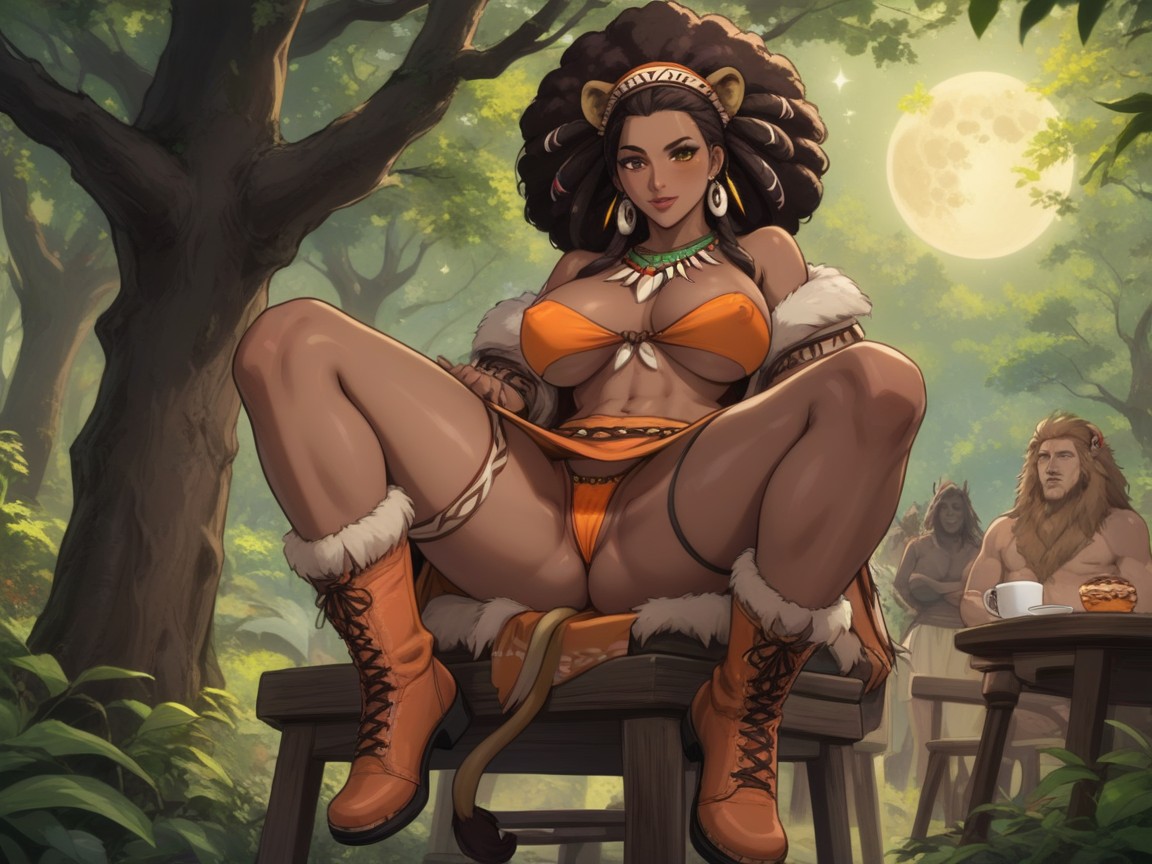 Nature, Leg Width, Wide Round Shoulders AI Porn