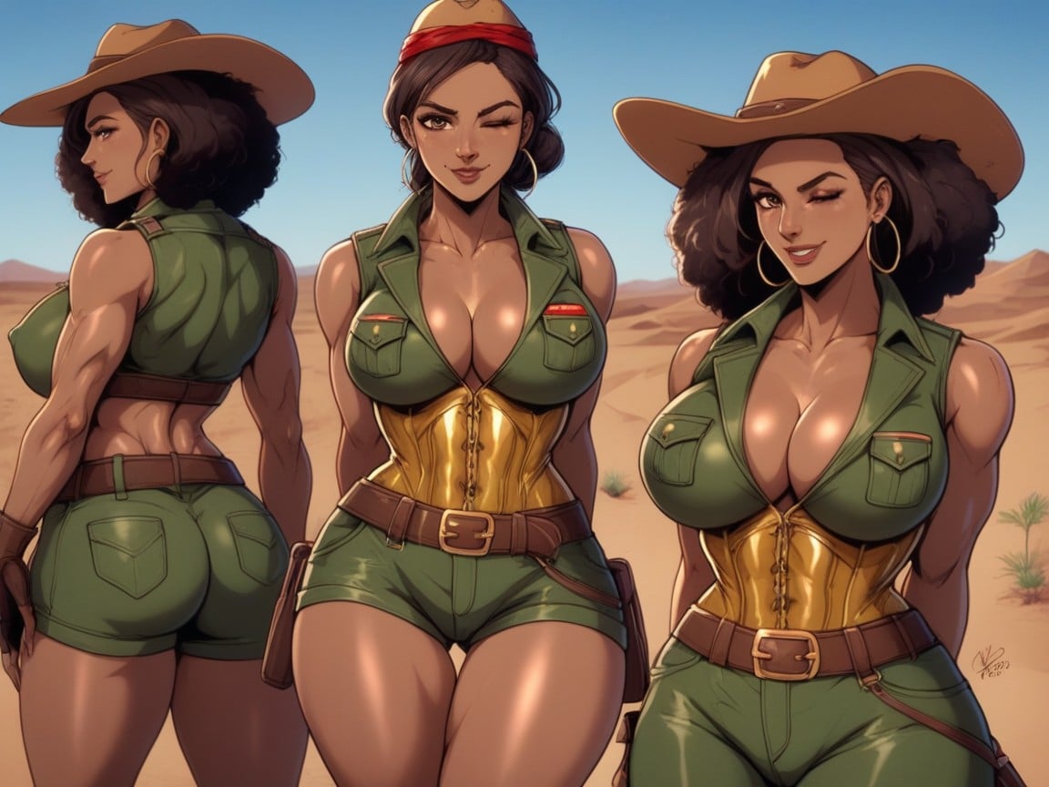 Wide Waist, Afro, Neck AI Porn