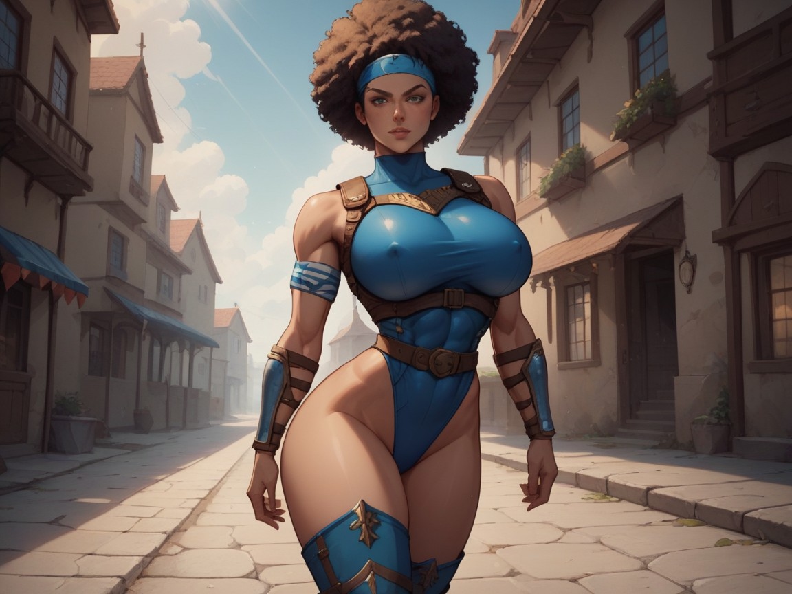 Afro, Chest Wider Than Waist, Strong Face Hentai AI Porn