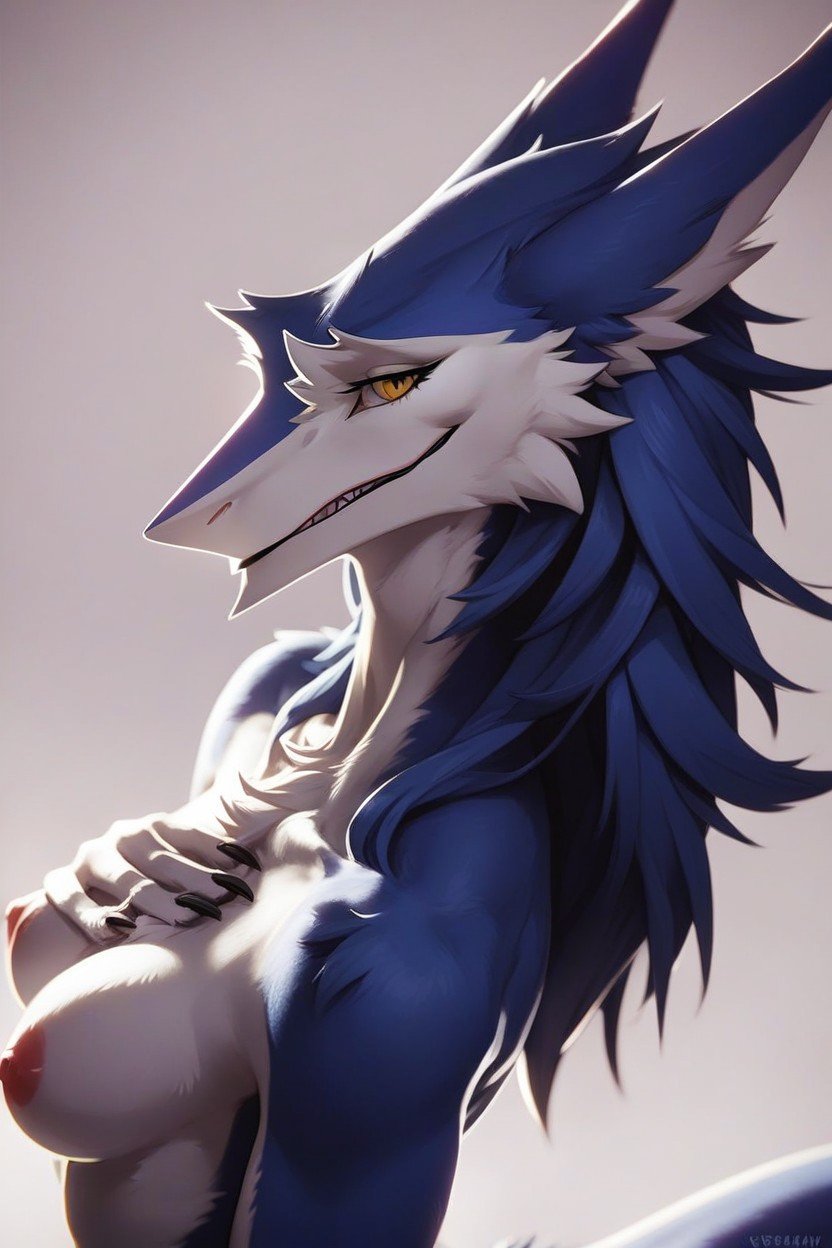 Female Sergal, Top Down, Side View AI Gay Porn