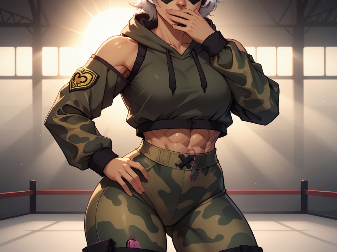 Waist And Chest Equal Width, Camo Thong, Squared Hips Hentai AI Porn