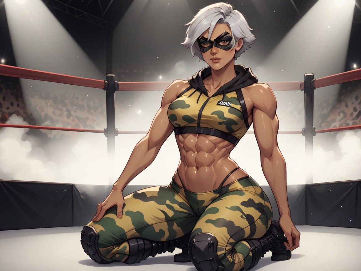Silver Boots, Straight Shoulder Line, Hips Hentai AI Porn