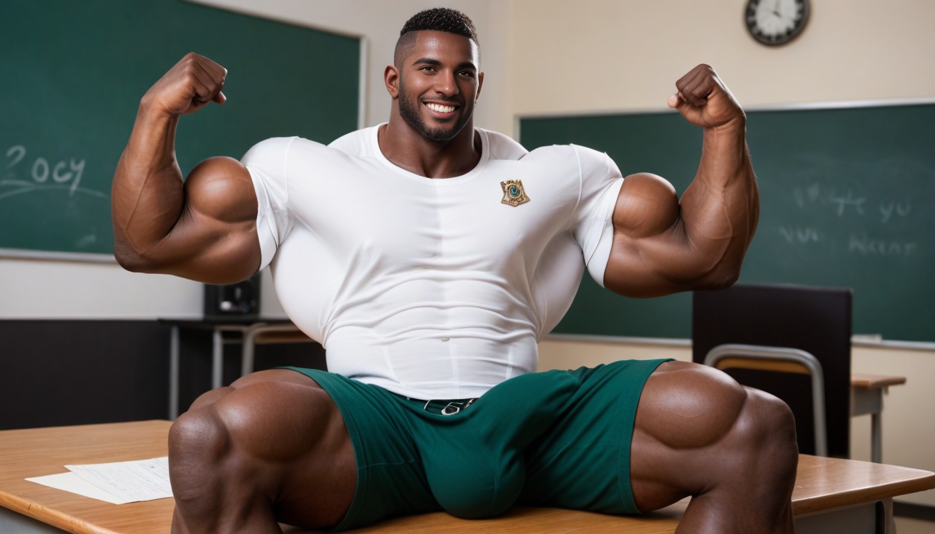 Buzzcut, Massive Muscles, Classroom AI Gay Porn