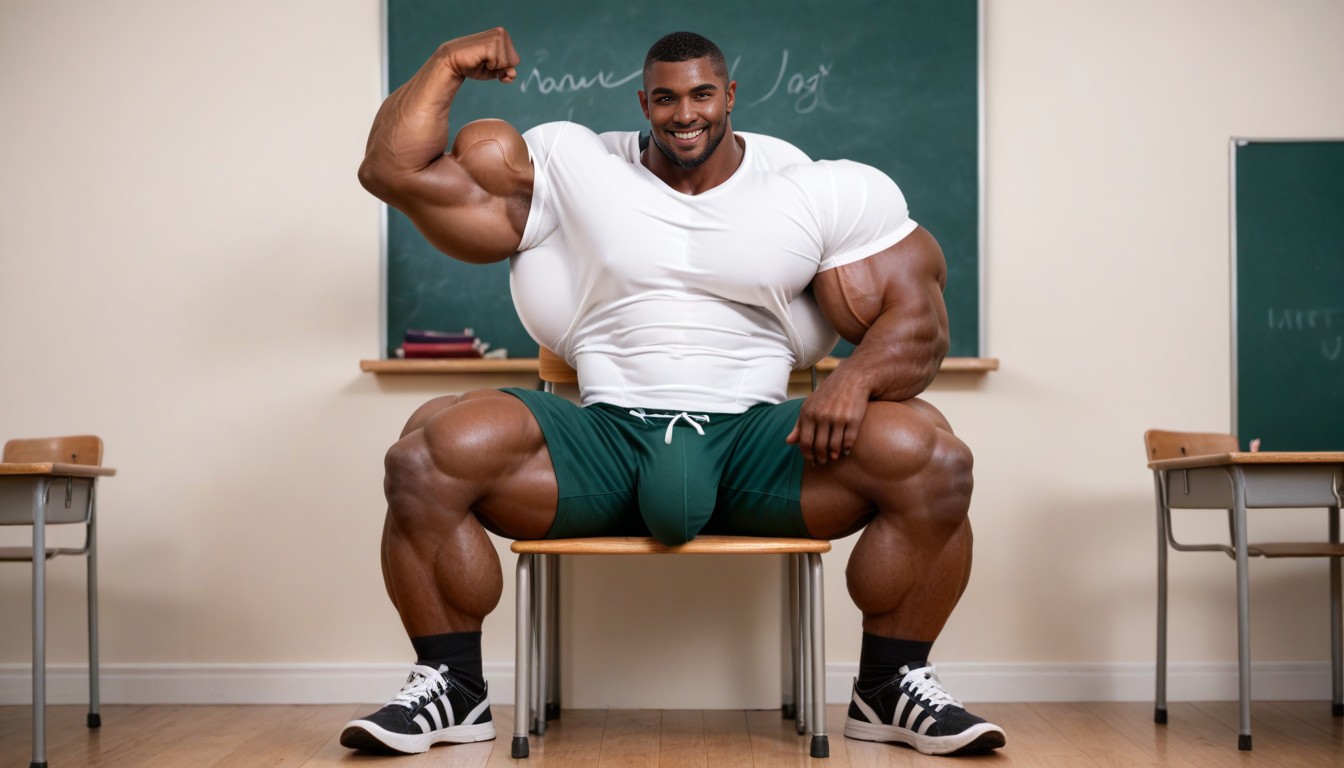 Hard Light, Full Body Length, Massive Gigantic Man AI Gay Porn