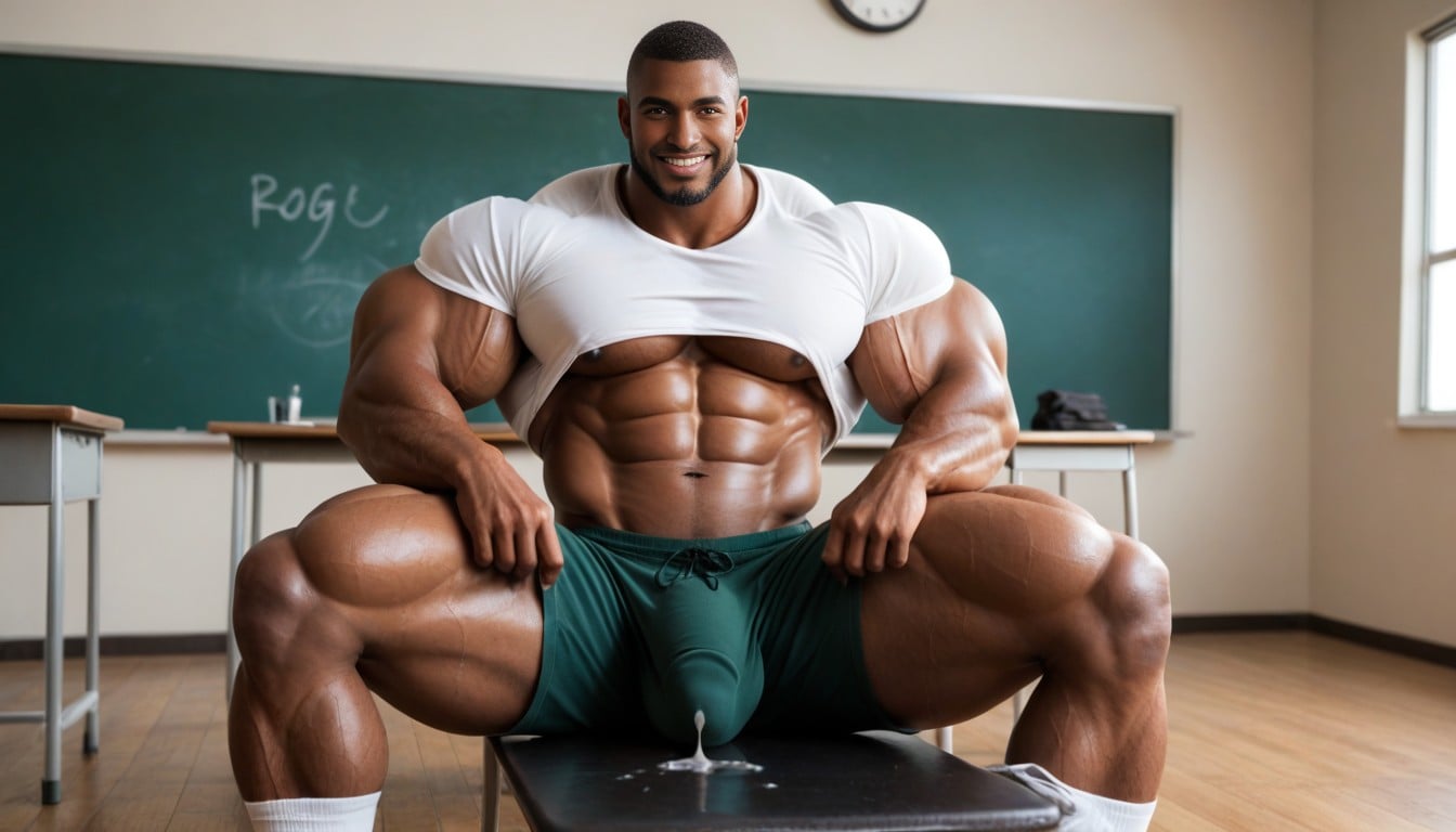 Buzzcut, Penis Inside Shorts, Oversized T-shirt AI Gay Porn