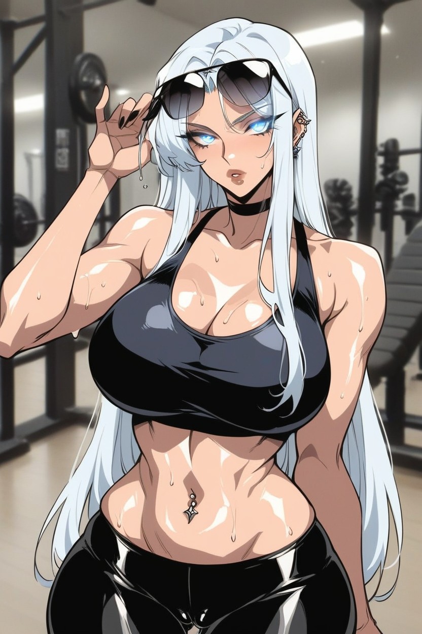 Pale, Waist, Oiled Skin Hentai AI Porn