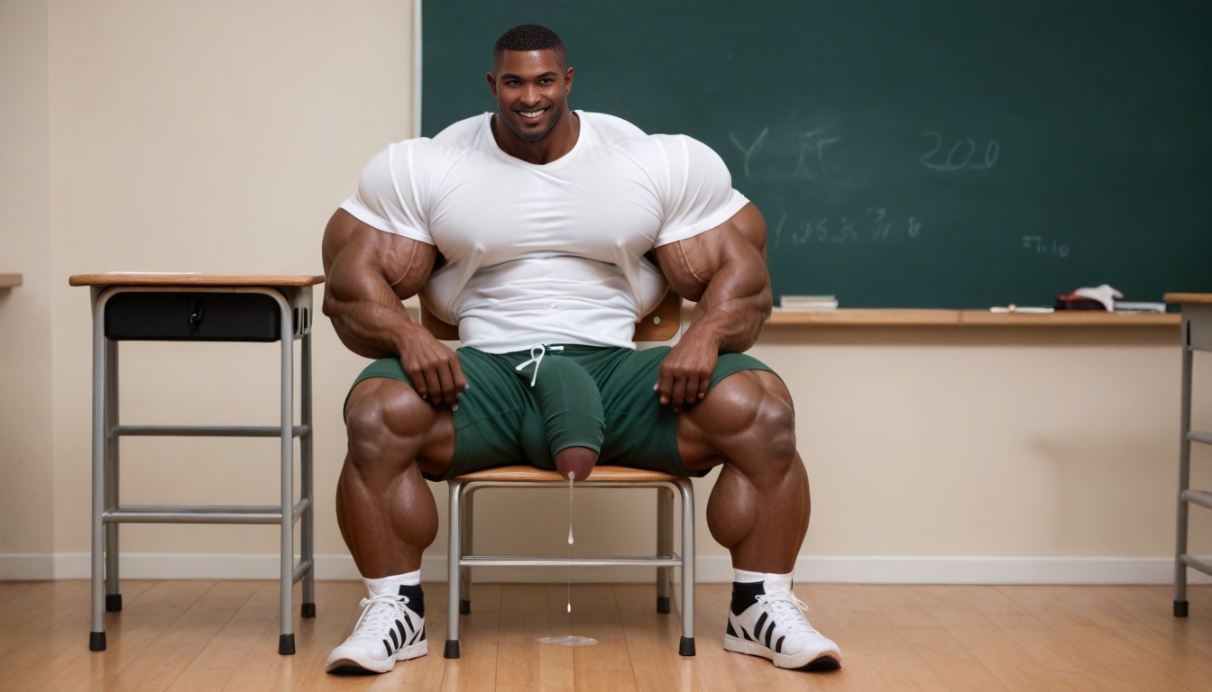 Classroom, Extremely Huge Chest, 18+ AI Gay Porn
