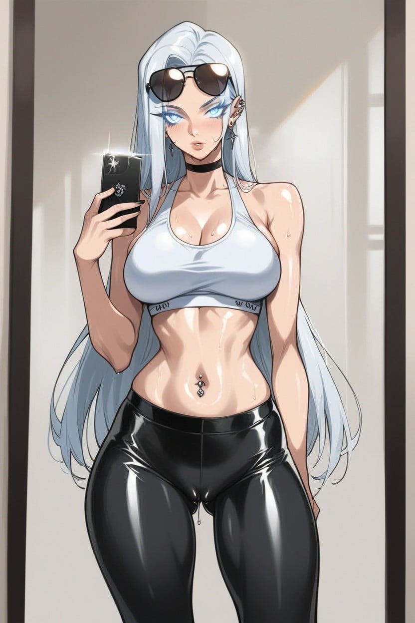 Sweaty, Oiled Skin, Oiled Skin Hentai AI Porn