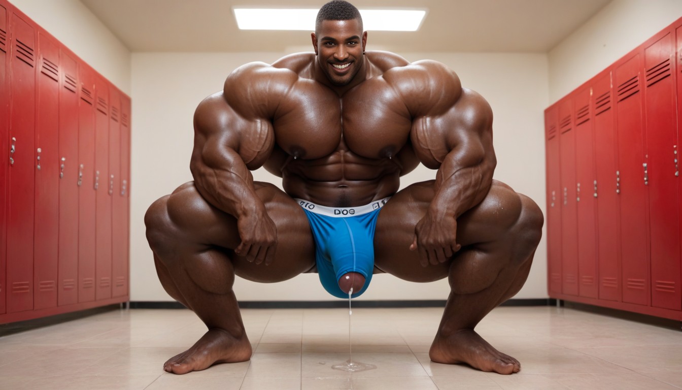 Gigantic Bodybuilder, Gigantic Boner, Massive Pecs AI Gay Porn