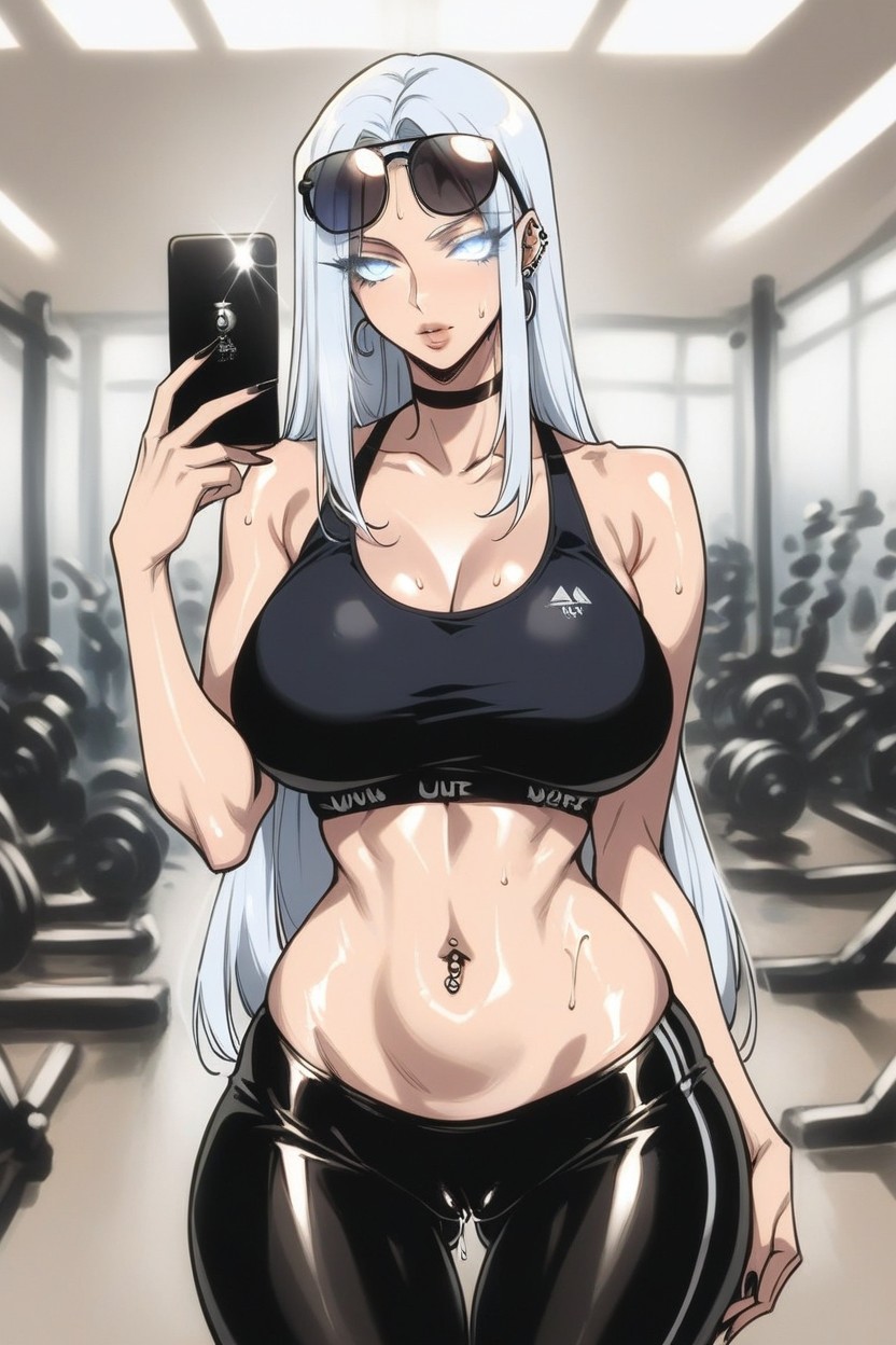 Large Ass, Yoga Pants, Blue Eyes Hentai AI Porn