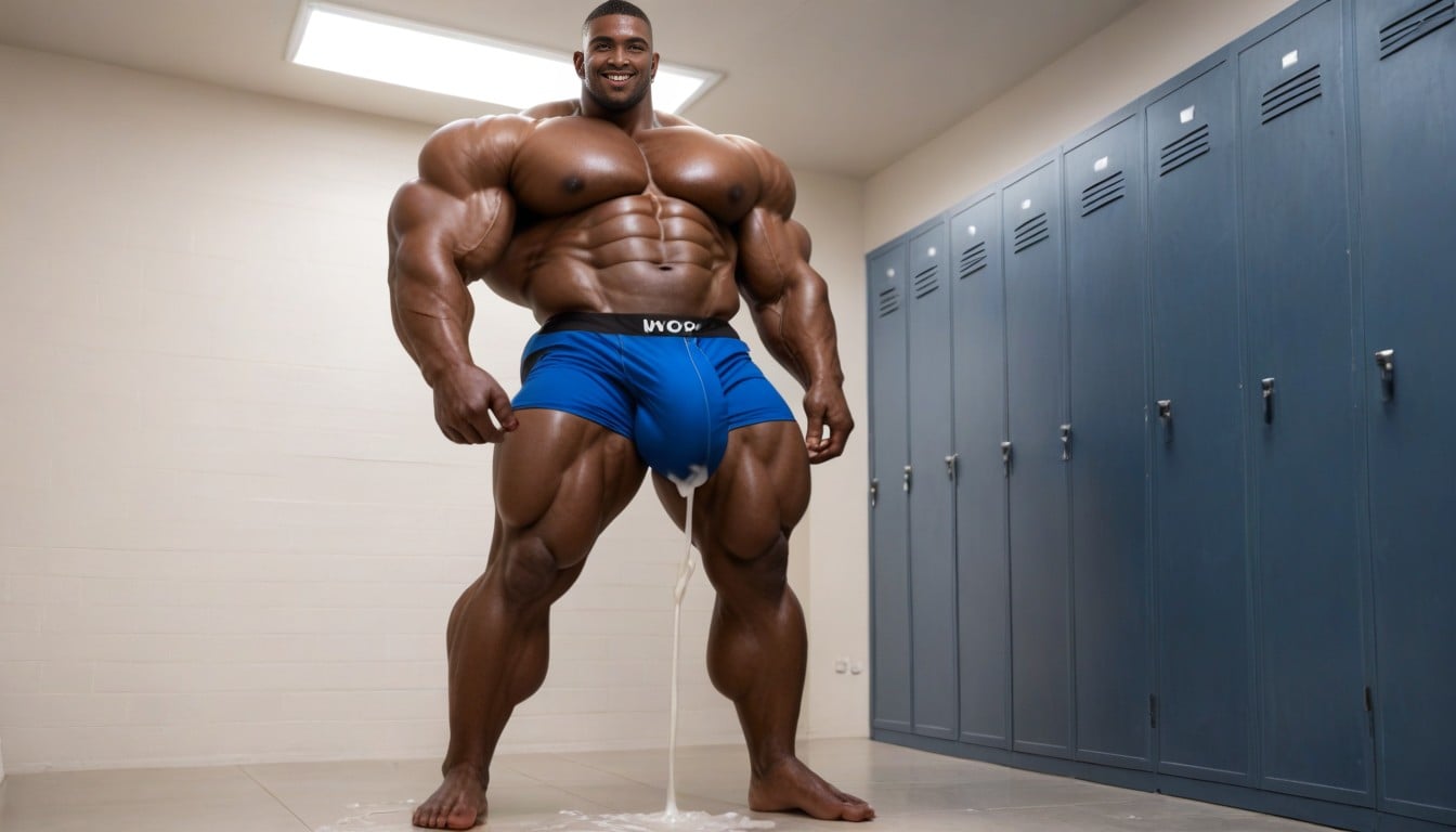 Shooting Cum, Gigantic Boner, Massive Pecs AI Gay Porn