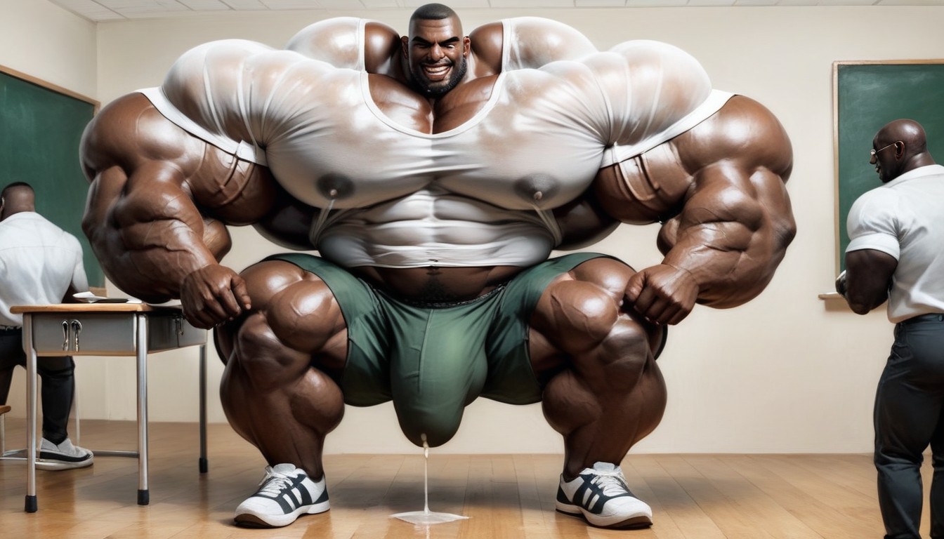 Gigantic Bodybuilder, Penis Larger Than Leg, Unreal Monstrous Sized Muscles AI Gay Porn