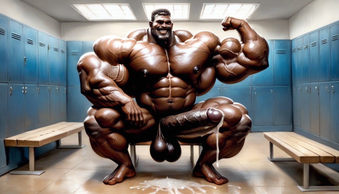Full Body Shot, Massive Gigantic Man, Cum Leaking To The Floor Porno IA Gay