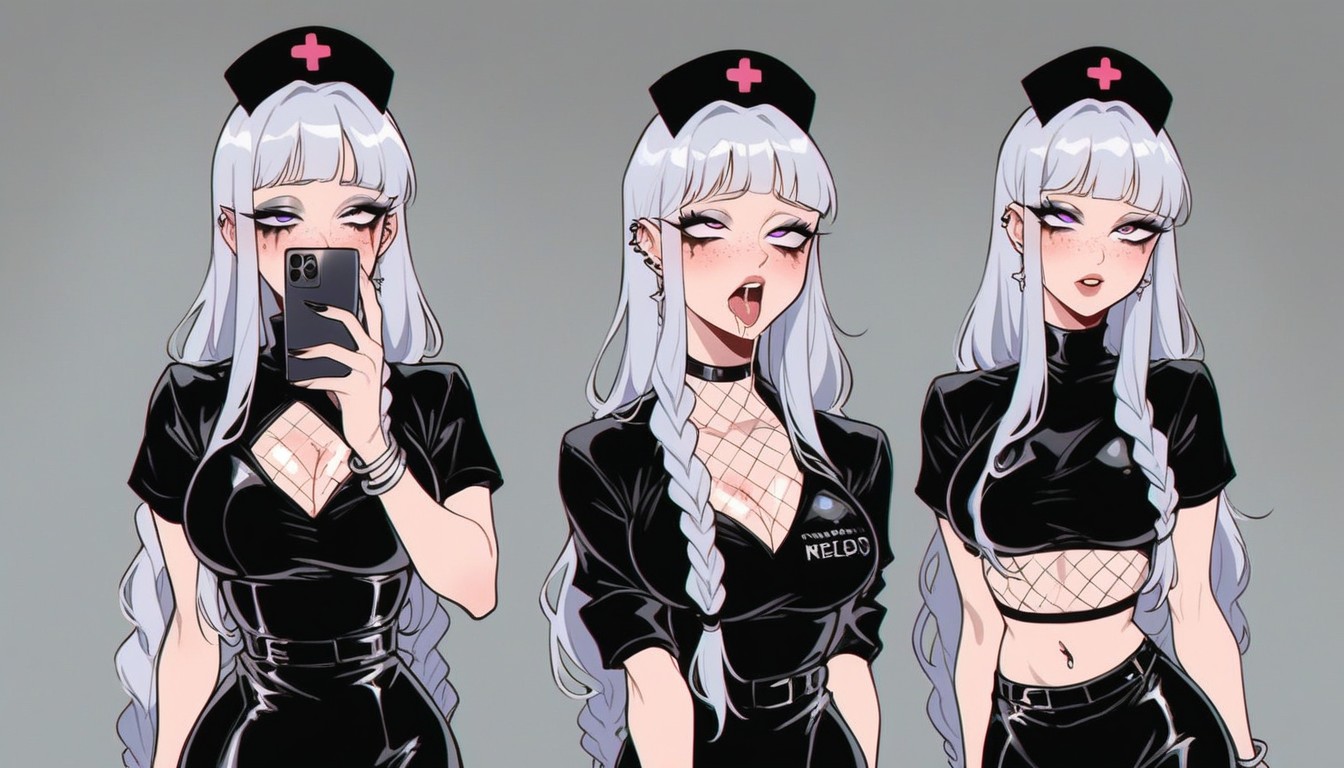Tight Clothing, Fishnet Bodysuit, Mascara Hentai AI Porn