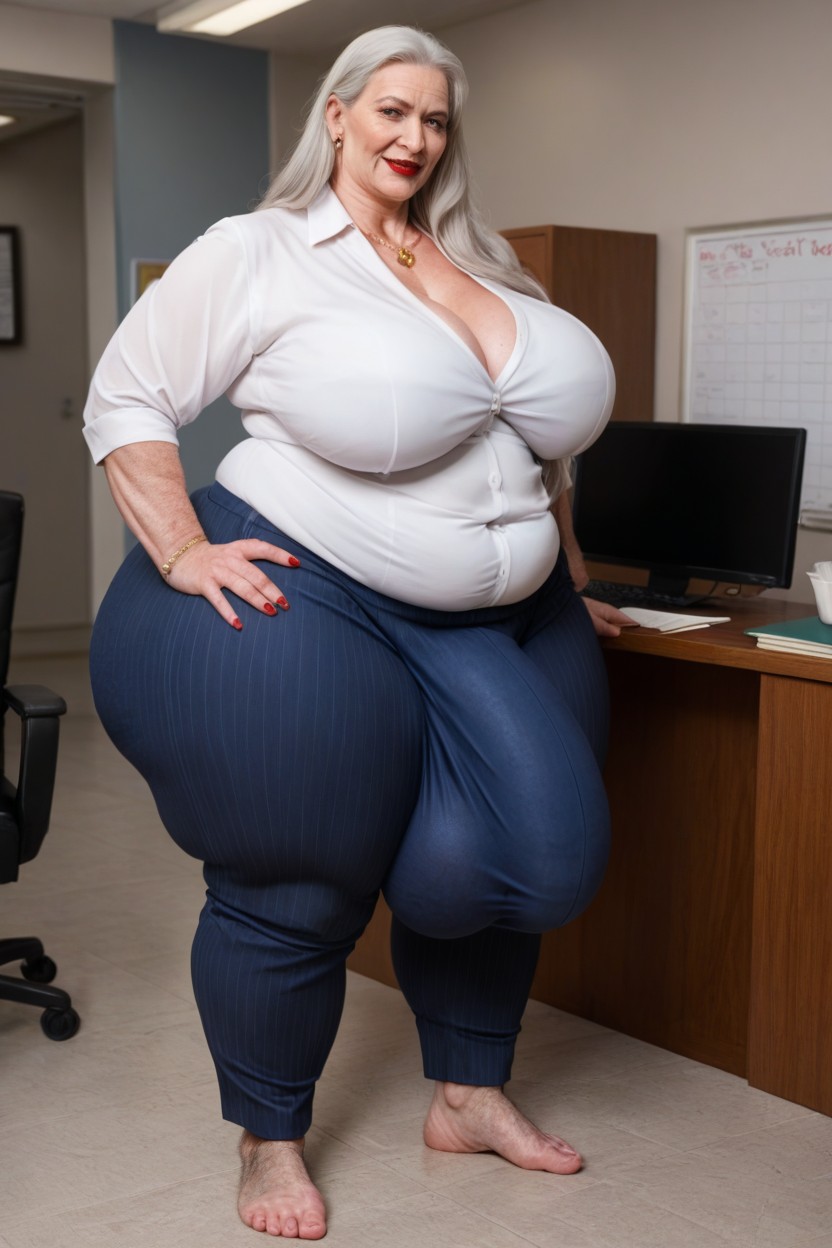 Giant Tall Futanari, Pantalones De Oficina, Office Pants Porno shemale IA