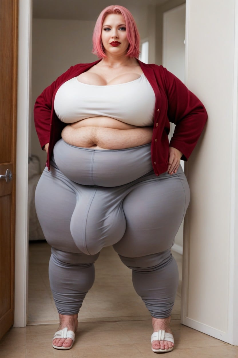 Sakura From Naruto Sakura Haruno Cosplay, White Sandals, Kitchen Shemale AI Porn