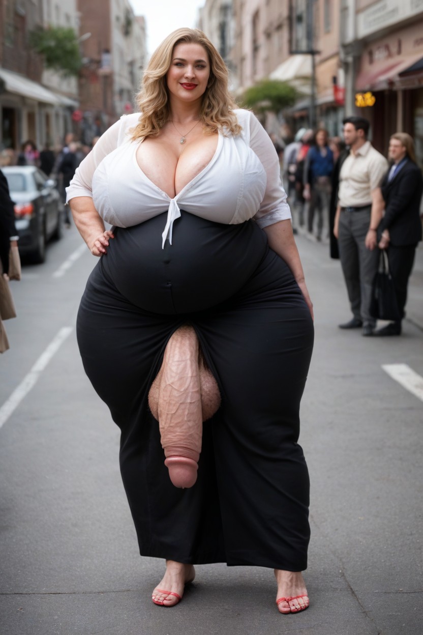 Jackets, Gigantic Penis, Extremely Hairy Balls Shemale AI Porn