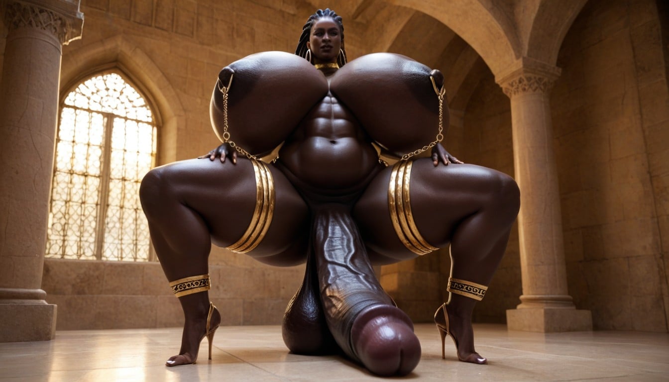 Expansion Mammaire, Voluptuous, Large Gold Hoop Earrings Porno IA transsexuelle