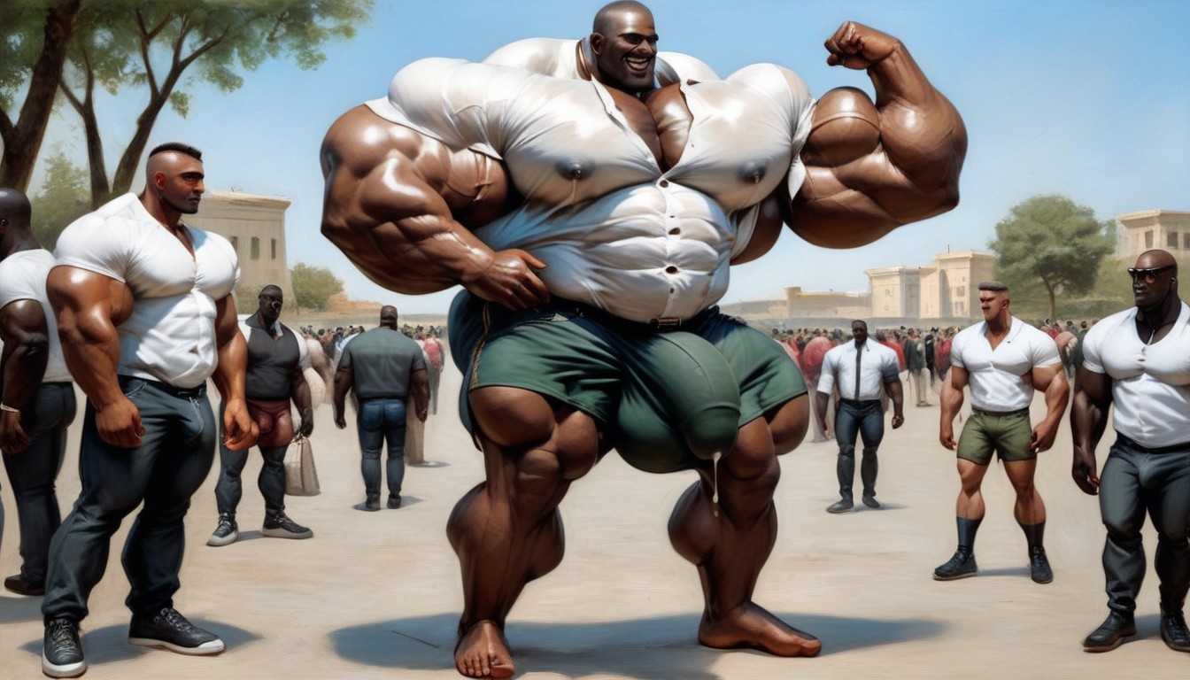 Massive Muscles, Extremely Huge Biceps, Gigantic Bodybuilder AI Gay Porn