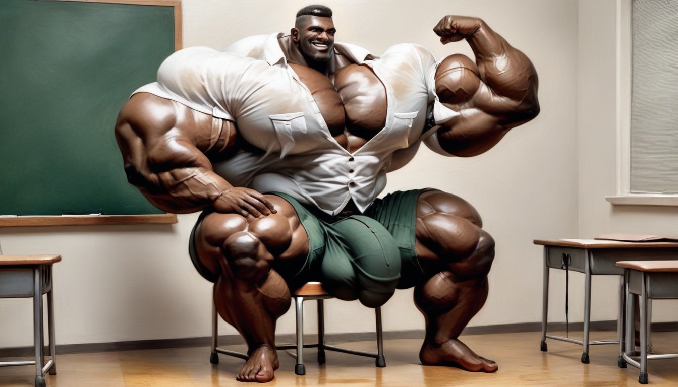 18+, Unrealistic Gigantic Muscle Size, Chest Pocket AI Gay Porn